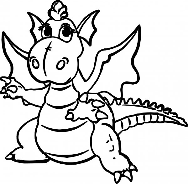 Дракончик раскраска для детей