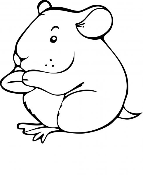 Трафарет хомяка для детей