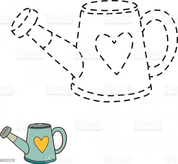 Штриховка лейка для дошкольников