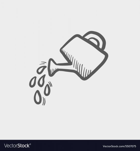 Значок рука с лейкой