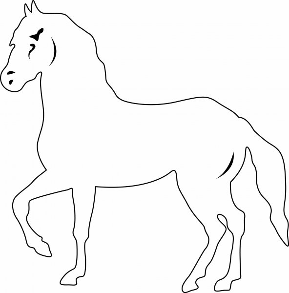 Лошадь трафарет для вырезания