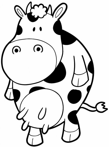 Коровка раскраска для детей