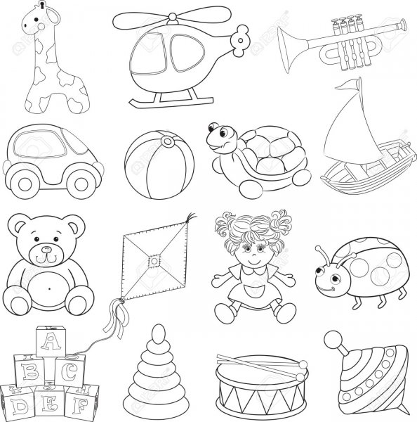 Раскраска детская игрушка