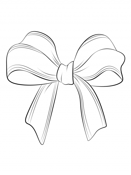 Бантик картинка раскраска