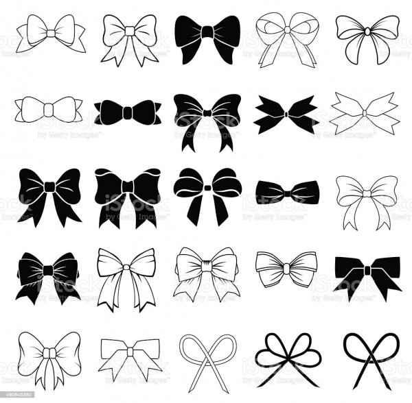 Бантик силуэт