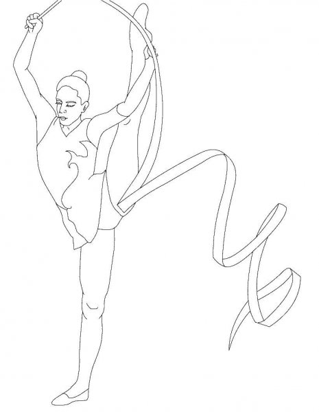 Раскраска спортивная гимнастика