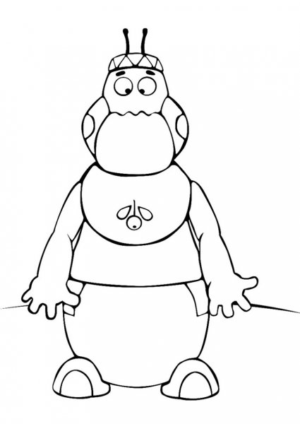 Лунтик раскраска пчелёнок