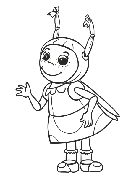 Раскраска Лунтик и его друзья корней Корнеевич