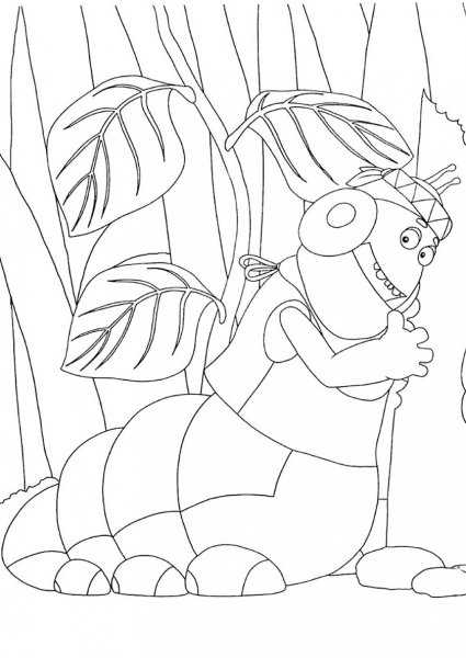 Лунтик раскраска Вупсень