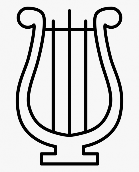 Лира трафарет