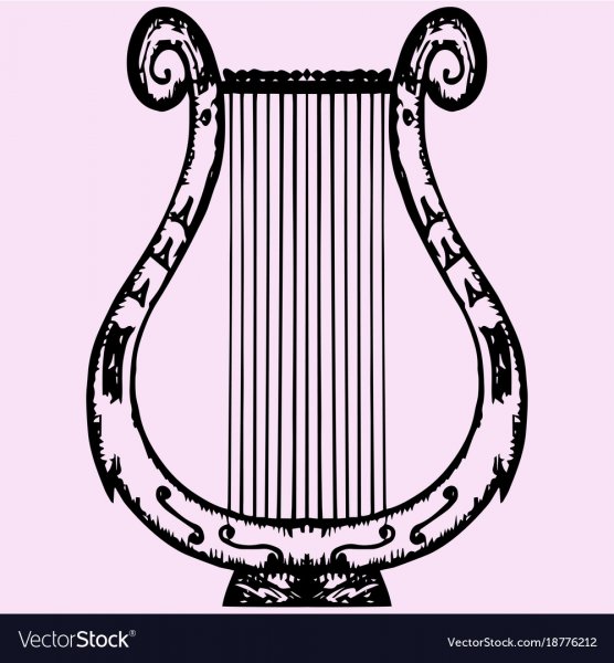 Лира музыкальный инструмент сиулэт