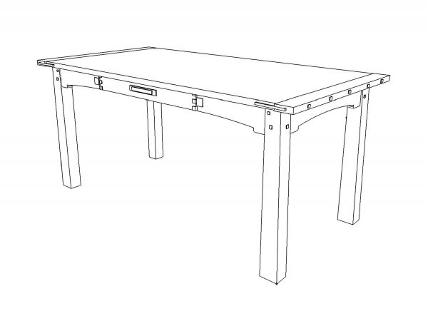 Стол сбоку рисунок