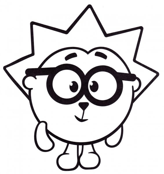 Разукрашка Смешарики Крош