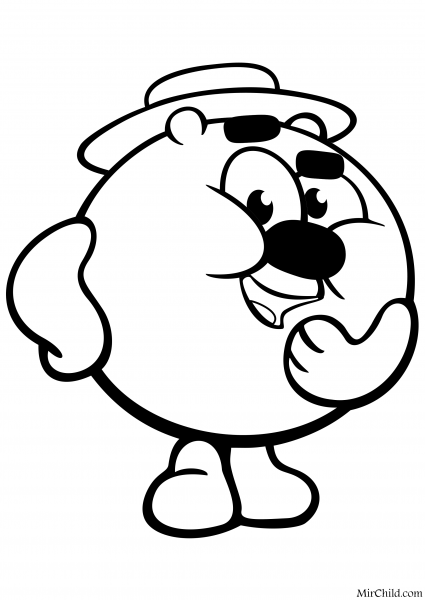 Раскраска Смешарики Люсьен