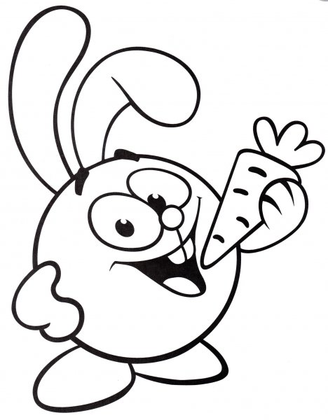 Раскраски Смешарики Совунья врач