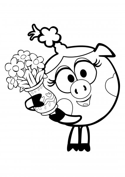 Раскраска Смешарики Карыч