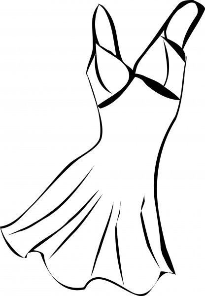 Раскраска платье