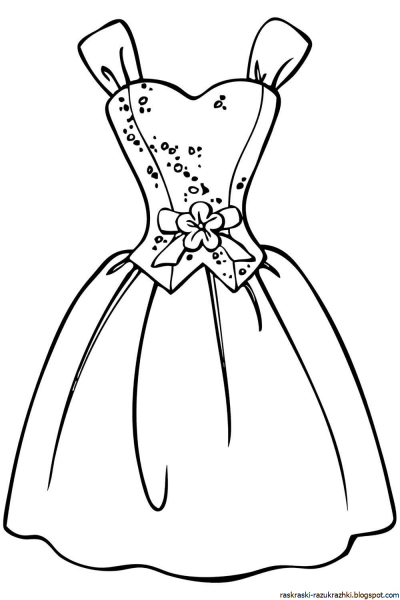 Платье трафареты для детей