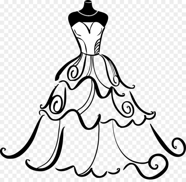 Вечернее платье раскраска