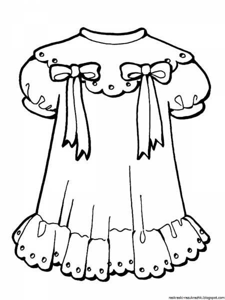 Раскраска платье