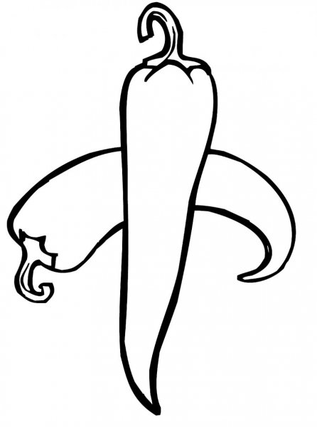 Раскраска овощи перец