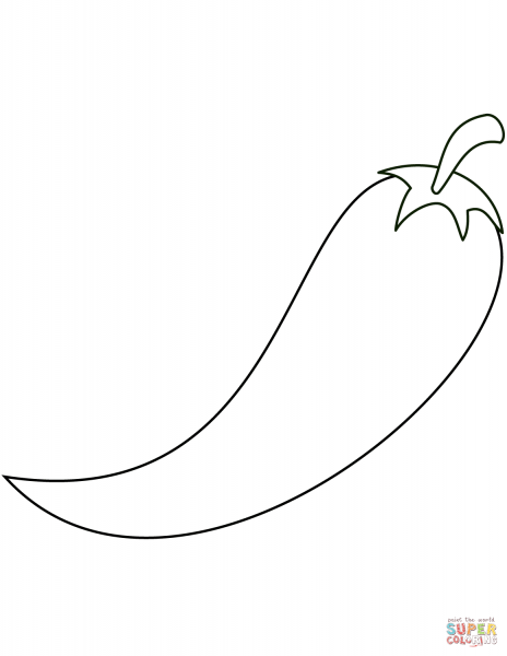 Перец раскраска для малышей