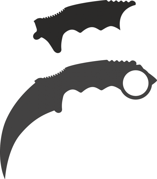 Керамбит трафарет