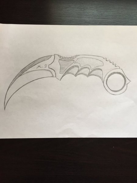 Ножи из СТЕНДОФФ 2 чертежи керамбит