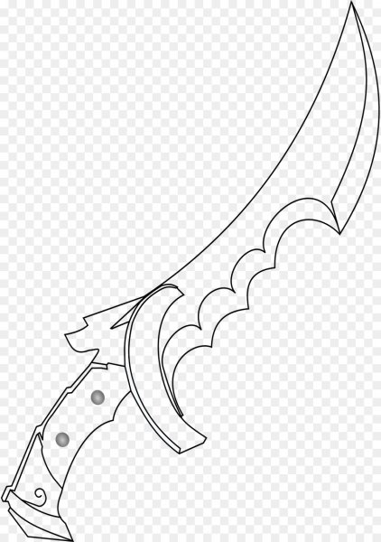 Нож раскраска