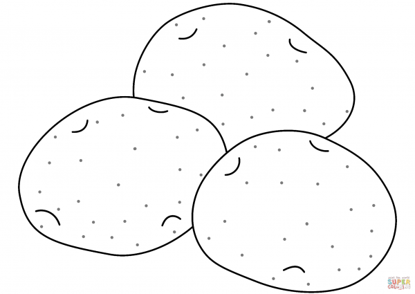 Картофель раскраска