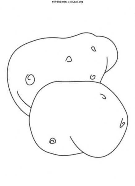 Картошка раскраска для детей