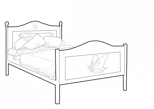 Раскраска кроватка