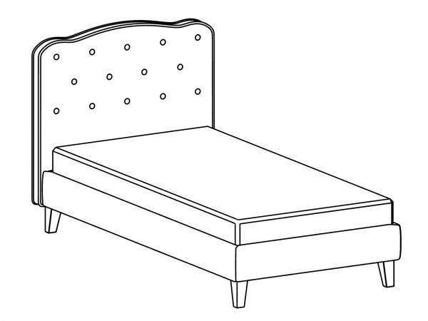 Кровать для раскрашивания