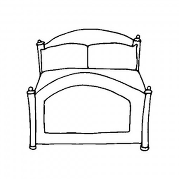 Кровать раскраска для детей