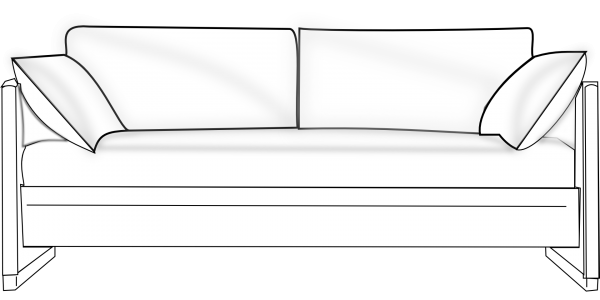 Диван трафарет