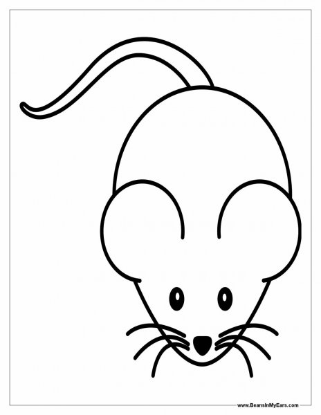 Мышка раскраска для детей