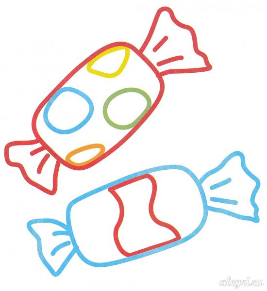 Рисование для детей конфеты