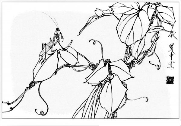 Китайская живопись раскраска
