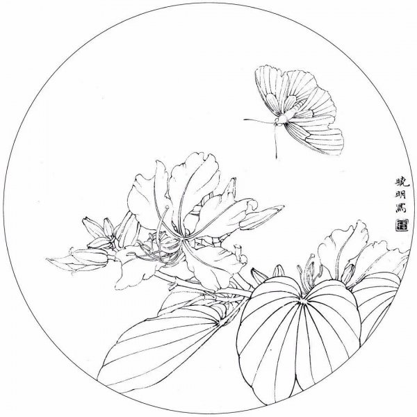 Китайская живопись контуры