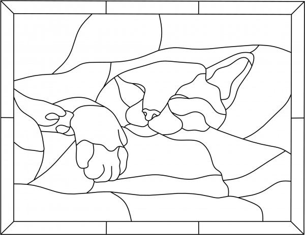 Контуры для витража на стекле