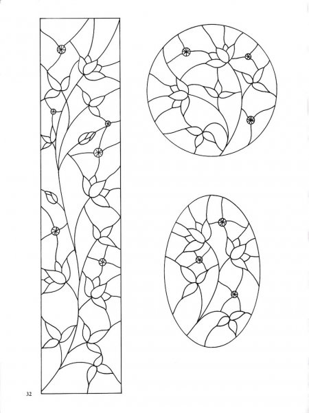 Трафарет для витража на стекле