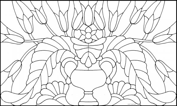 Витраж трафарет