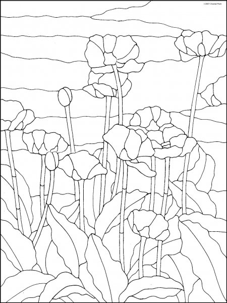 Трафареты для витражной росписи по стеклу