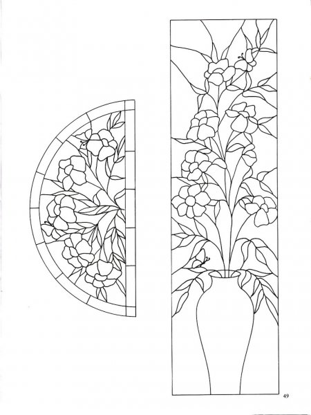 Витражная роспись по стеклу эскизы