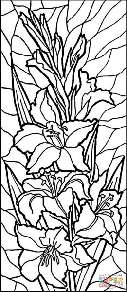 Контуры для витражной росписи