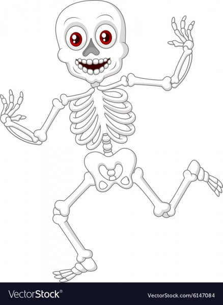 Скелет раскраска для детей