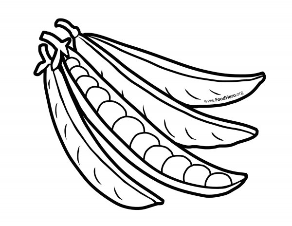 Стручок гороха раскраска