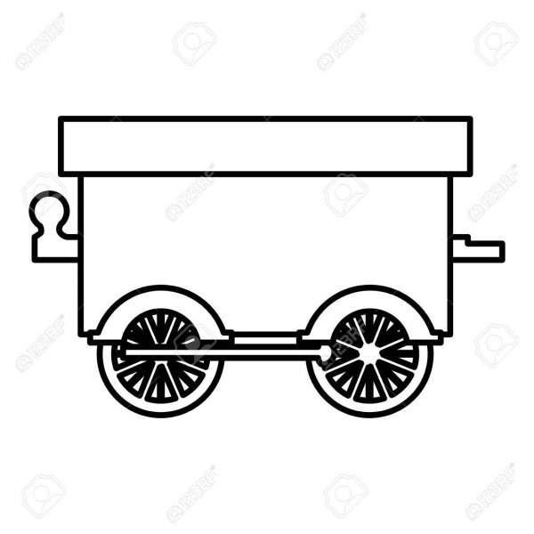 Трафарет вагончика для детей