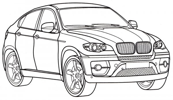 Раскраска BMW x6