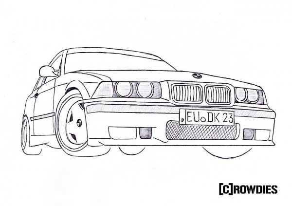 Раскраска BMW m3 GTR